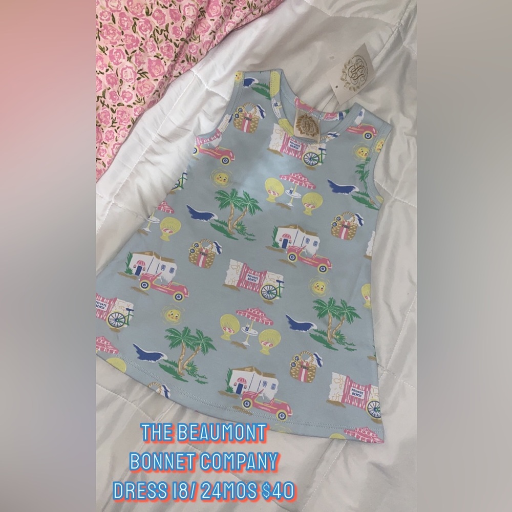 NWT The Beaumont Bonnet Company sun dress. Size 18-24 mos